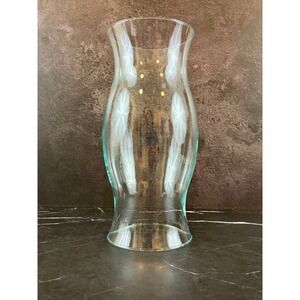 Hand Blown Clear Glass Hurricane Chimney Candle Holder Cover 11.5in MINT!
